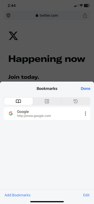 Bookmark Section