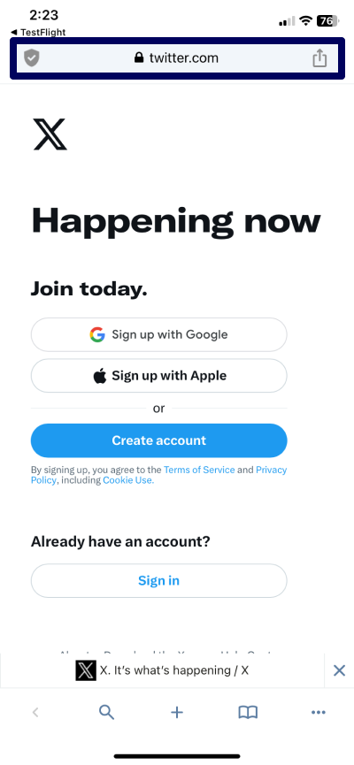 Open URL