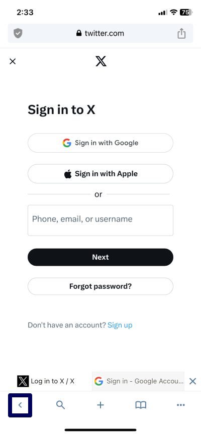 Back Button