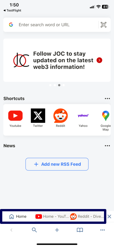 To switch tabs