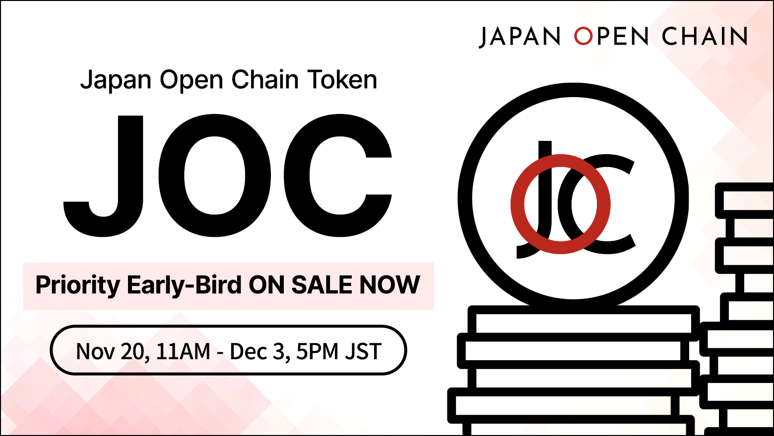 Japan Open Chain Launches Native Token 'JOC Token' IEO Priority Early-Bird Sale Starting Today